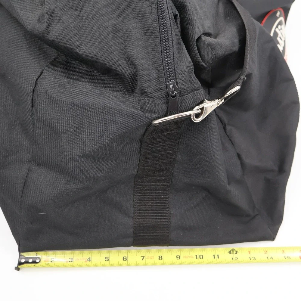 Justin Equine Duffel Bag Large Black Canvas Western Travel Logo